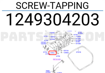 Hyundai / KIA 1249304203 SCREW-TAPPING