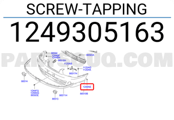 Hyundai / KIA 1249305163 SCREW-TAPPING