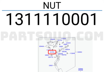 Hyundai / KIA 1311110001 NUT