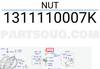 Hyundai / KIA 1311110007K NUT