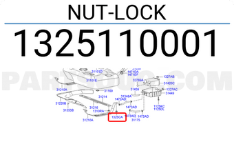 Hyundai / KIA 1325110001 NUT-LOCK