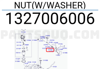 Hyundai / KIA 1327006006 NUT(W/WASHER)