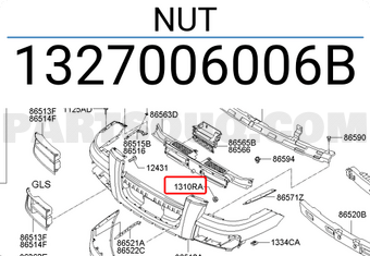 Hyundai / KIA 1327006006B NUT