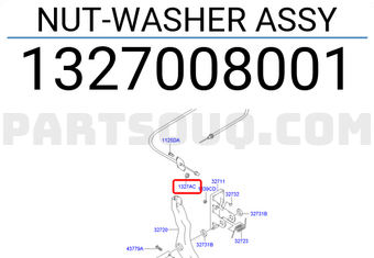 Hyundai / KIA 1327008001 NUT-WASHER ASSY