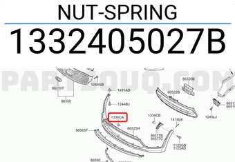Hyundai / KIA 1332405027B NUT-SPRING