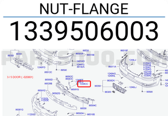 Hyundai / KIA 1339506003 NUT-FLANGE