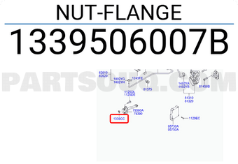 Hyundai / KIA 1339506007B NUT-FLANGE