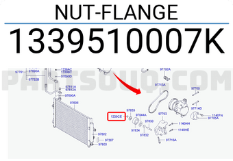 Hyundai / KIA 1339510007K NUT-FLANGE