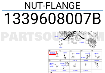 Hyundai / KIA 1339608007B NUT-FLANGE