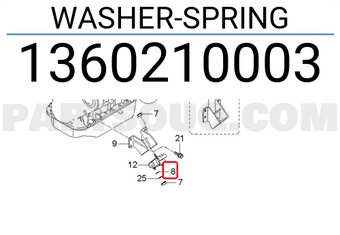 Hyundai / KIA 1360210003 WASHER-SPRING
