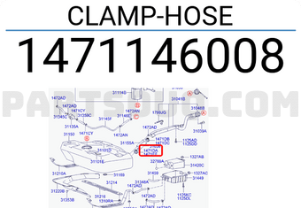 Hyundai / KIA 1471146008 CLAMP-HOSE