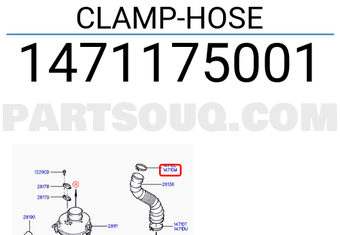 Hyundai / KIA 1471175001 CLAMP-HOSE