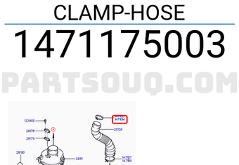 Hyundai / KIA 1471175003 CLAMP-HOSE