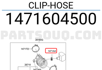 Hyundai / KIA 1471604500 CLIP-HOSE