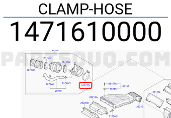 Hyundai / KIA 1471610000 CLAMP-HOSE