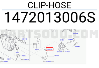 Hyundai / KIA 1472013006S CLIP-HOSE