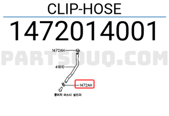 Hyundai / KIA 1472014001 CLIP-HOSE