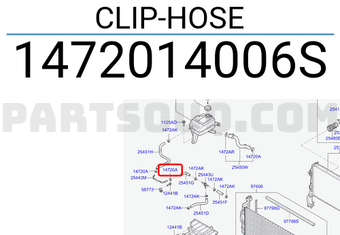 Hyundai / KIA 1472014006S CLIP-HOSE