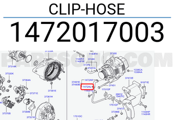 Hyundai / KIA 1472017003 CLIP-HOSE