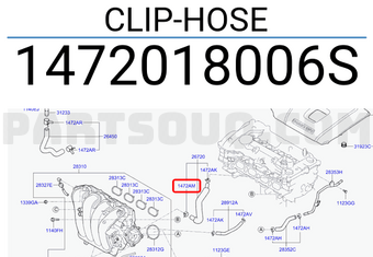 Hyundai / KIA 1472018006S CLIP-HOSE