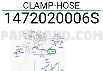 Hyundai / KIA 1472020006S CLAMP-HOSE