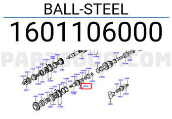 Hyundai / KIA 1601106000 BALL-STEEL