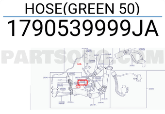 Hyundai / KIA 1790539999JA HOSE(GREEN 50)