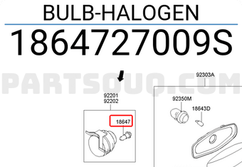 Hyundai / KIA 1864727009S BULB-HALOGEN