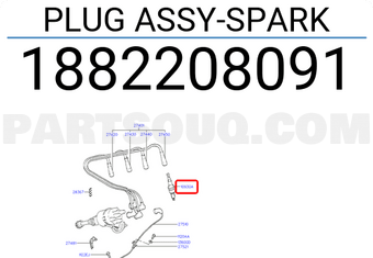 Hyundai / KIA 1882208091 PLUG ASSY-SPARK
