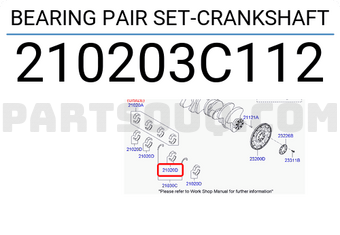 Hyundai / KIA 210203C112 BEARING PAIR SET-CRANKSHAFT