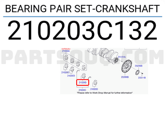 Hyundai / KIA 210203C132 BEARING PAIR SET-CRANKSHAFT