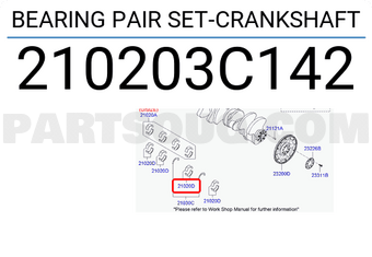 Hyundai / KIA 210203C142 BEARING PAIR SET-CRANKSHAFT