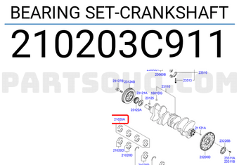Hyundai / KIA 210203C911 BEARING SET-CRANKSHAFT