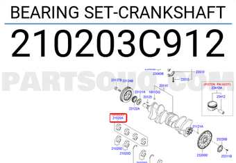 Hyundai / KIA 210203C912 BEARING SET-CRANKSHAFT