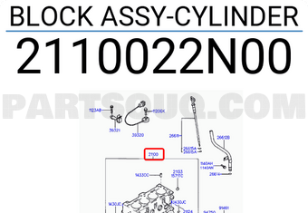 Hyundai / KIA 2110022N00 BLOCK ASSY-CYLINDER