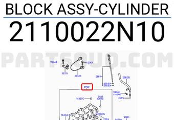 Hyundai / KIA 2110022N10 BLOCK ASSY-CYLINDER