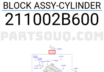 Hyundai / KIA 211002B600 BLOCK ASSY-CYLINDER