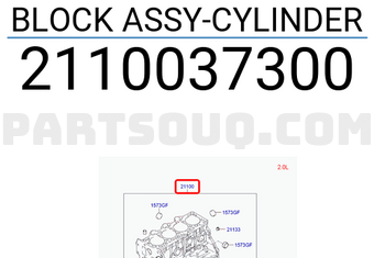 Hyundai / KIA 2110037300 BLOCK ASSY-CYLINDER
