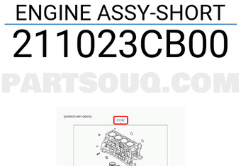 Hyundai / KIA 211023CB00 ENGINE ASSY-SHORT