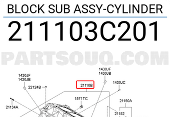 Hyundai / KIA 211103C201 BLOCK SUB ASSY-CYLINDER