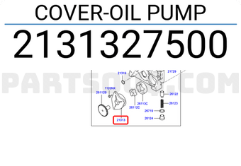 Hyundai / KIA 2131327500 COVER-OIL PUMP