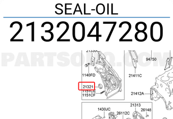 Hyundai / KIA 2132047280 SEAL-OIL