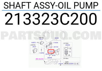 Hyundai / KIA 213323C200 SHAFT ASSY-OIL PUMP