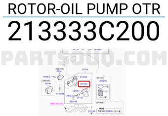 Hyundai / KIA 213333C200 ROTOR-OIL PUMP OTR