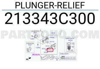 Hyundai / KIA 213343C300 PLUNGER-RELIEF