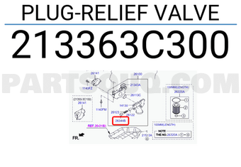 Hyundai / KIA 213363C300 PLUG-RELIEF VALVE