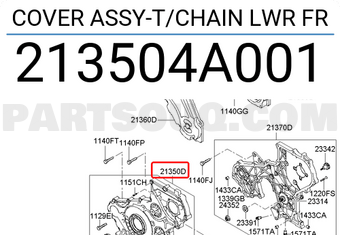 COVER ASSY-T/CHAIN LWR FR 213504A001 | Hyundai / KIA Parts | PartSouq