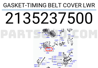 Hyundai / KIA 2135237500 GASKET-TIMING BELT COVER LWR
