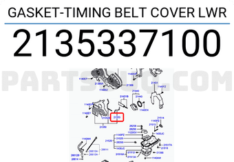 Hyundai / KIA 2135337100 GASKET-TIMING BELT COVER LWR