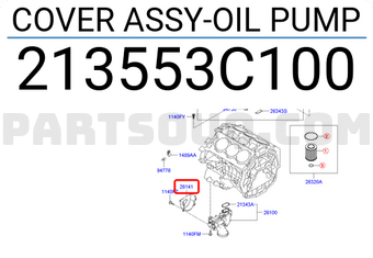 Hyundai / KIA 213553C100 COVER ASSY-OIL PUMP